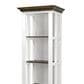 Rustic Imports Verona Narrow Bookcase in Aged White and Tobacco, , large