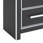 Ashley Zuraleus 2-Drawer Night Stand in Matte Black and Chrome, , large