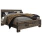 Signature Design by Ashley Derekson King Panel Bed in Two Tone Walnut and Gray, , large