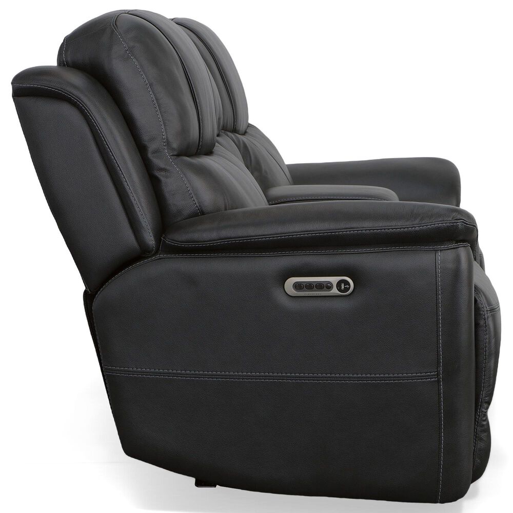 Flexsteel Crew 3-Piece Power Reclining Living Room Set in Raven Black, , large