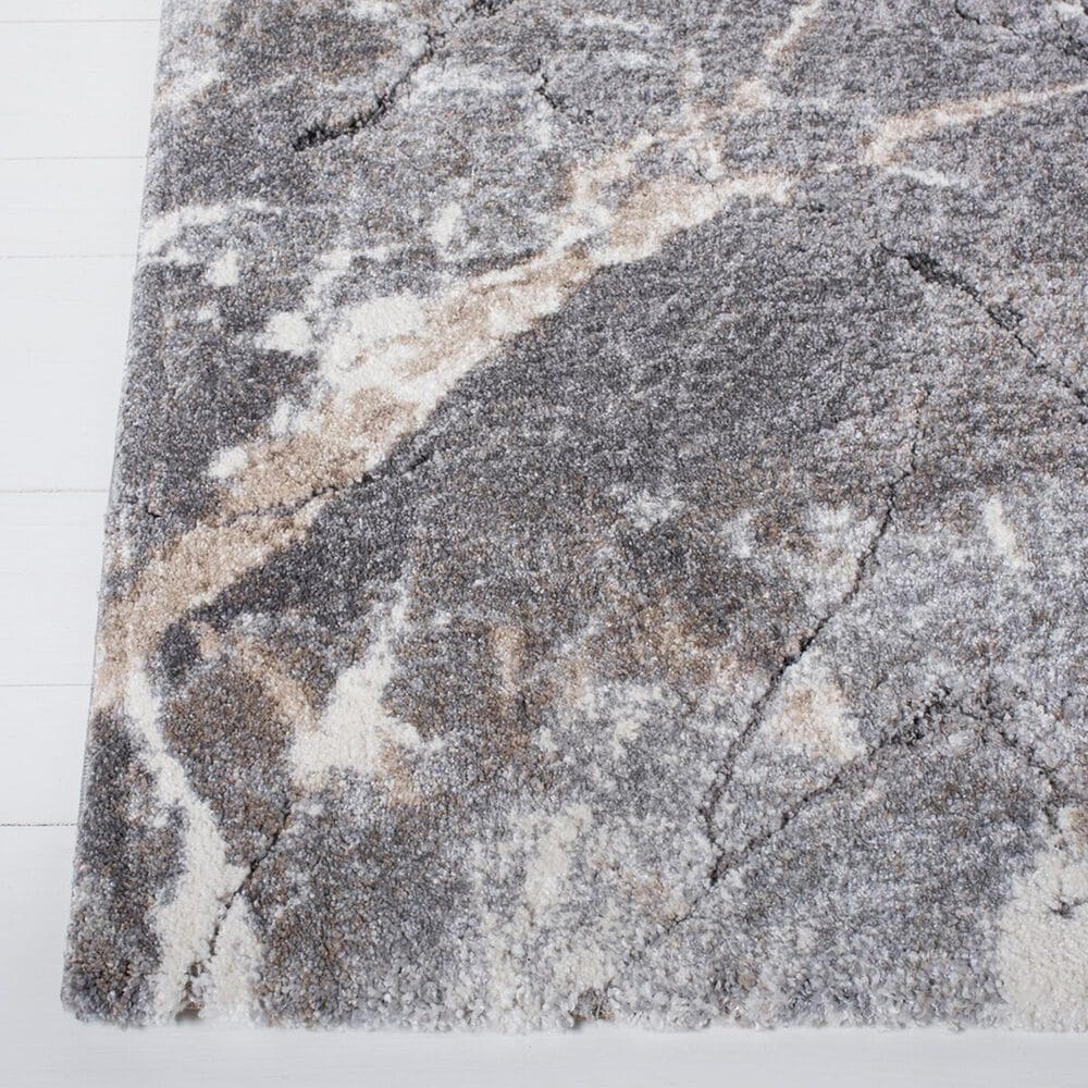 Safavieh Cyrus Shag CYR114G 5&#39;5&quot; x 7&#39;6&quot; Grey and Beige Area Rug, , large