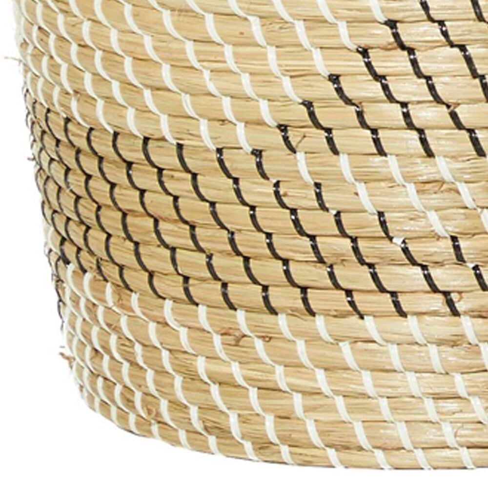 Maple and Jade Storage Basket with Handles in Beige, Matte White and Black &#40;Set of 3&#41;, , large