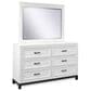 Riva Ridge Hyde Park 6-Drawer Dress and Mirror in White, , large