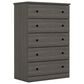 Lemoore Big Chester 5-Drawer Chest in Storm Grey, , large