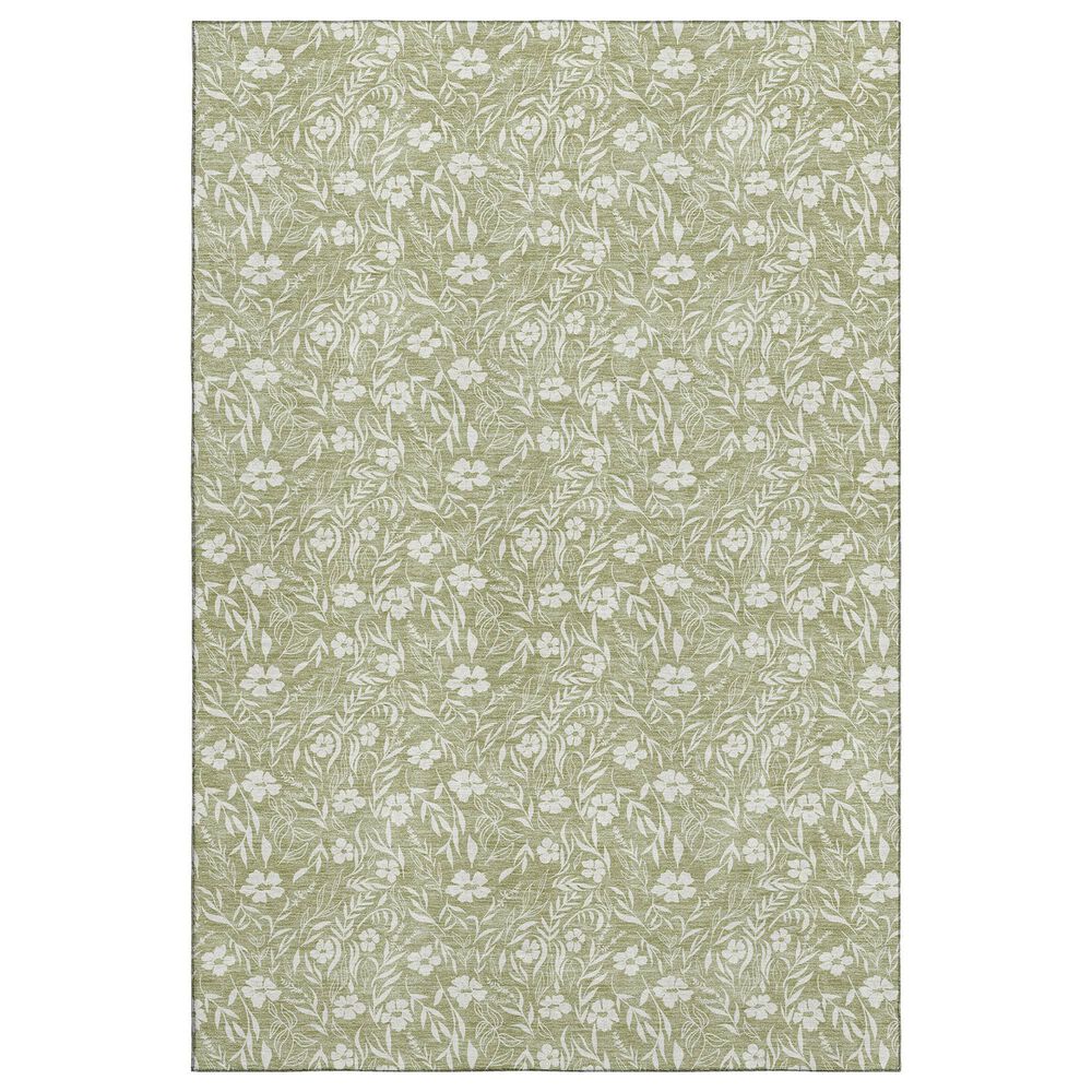 Dalyn Rug Company Soft Essentials Floral Aloe 10" x 14" Indoor/Outdoor Area Rug, , large