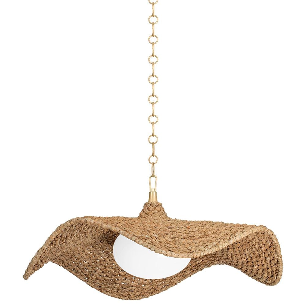 Troy Lighting Levene 18" 1-Light Chandelier in Vintage Gold Leaf, , large