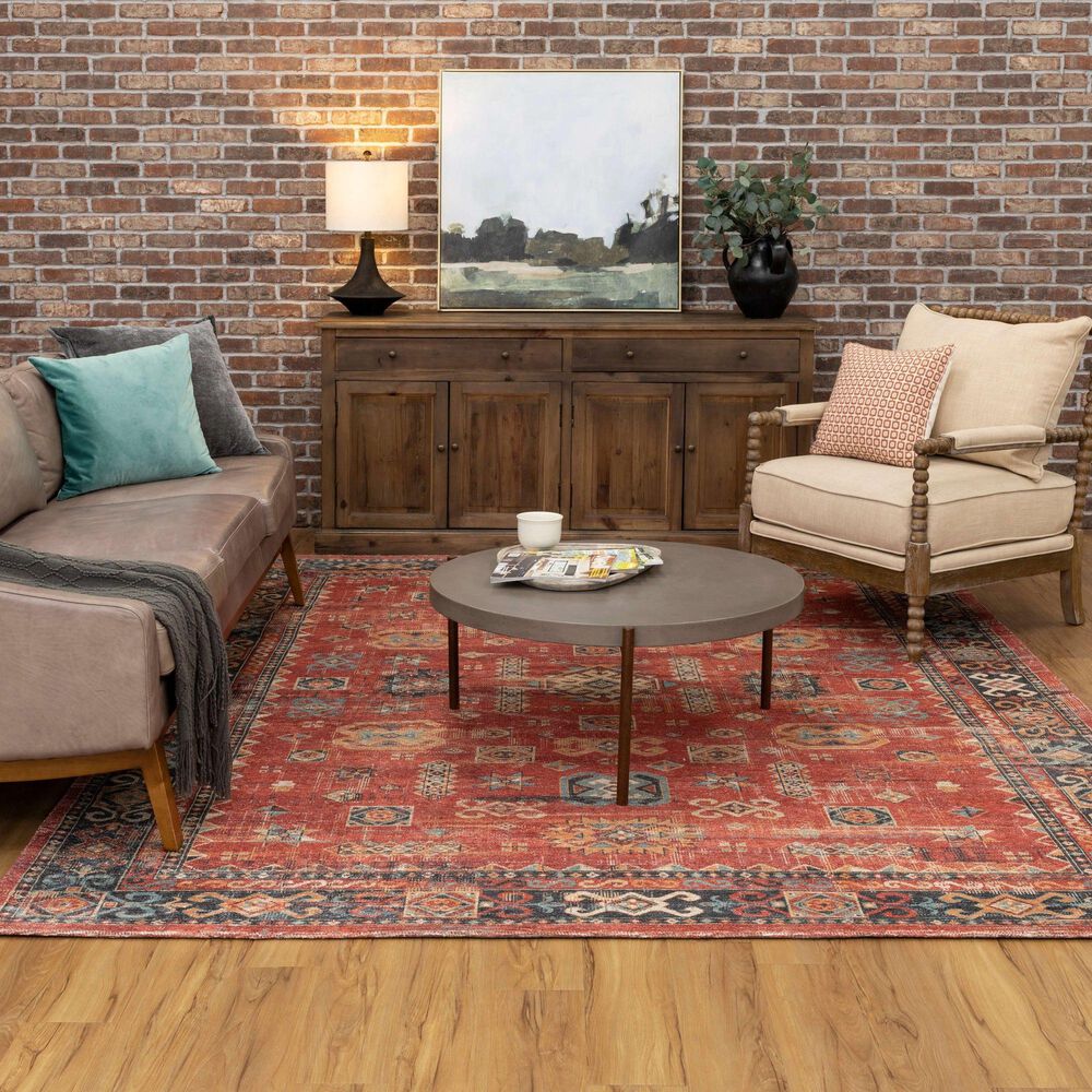Karastan Zula Mombasa 8&#39; x 10&#39; Red Area Rug, , large