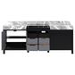 Lexora Home Zilara 84" Double Bathroom Vanity in Black and Grey with 11 cm Castle Grey Marble Top and Rectangular Sinks, , large