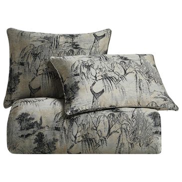 HiEnd Accents Pastoral Jacquard 3-Piece Super Queen Comforter Set in Champagne, , large
