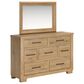 Ashley Galliden Dresser and Mirror in Light Brown, , large