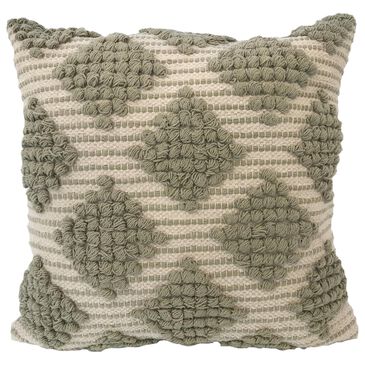 India House Boho 20" Square Throw Pillow in Evergreen, , large