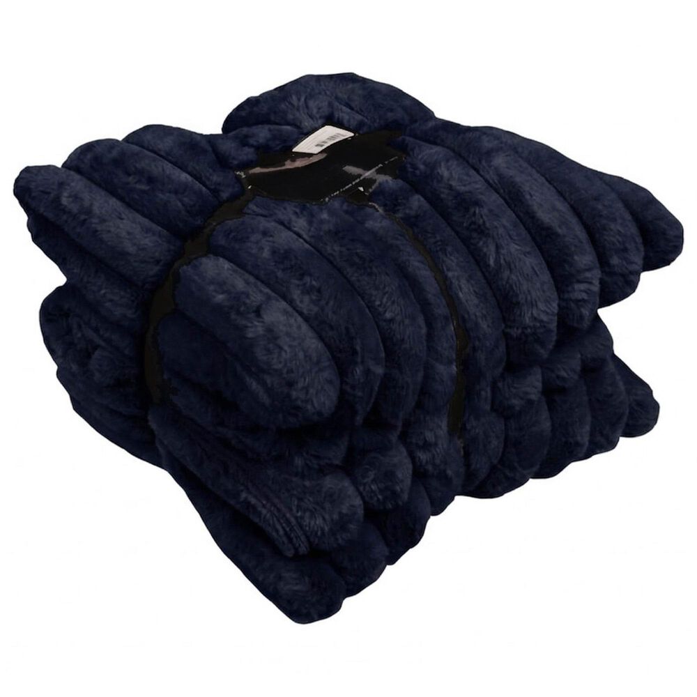 Hallmart Collectibles Ethan 3-Piece Pillow and Throw Set in Navy, , large
