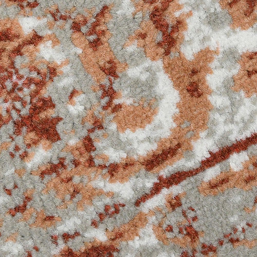 Amer Rugs Alpine 7&#39;10&quot; Round Orange and Gray Area Rug, , large