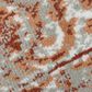 Amer Rugs Alpine 7"10" Round Orange and Gray Area Rug, , large