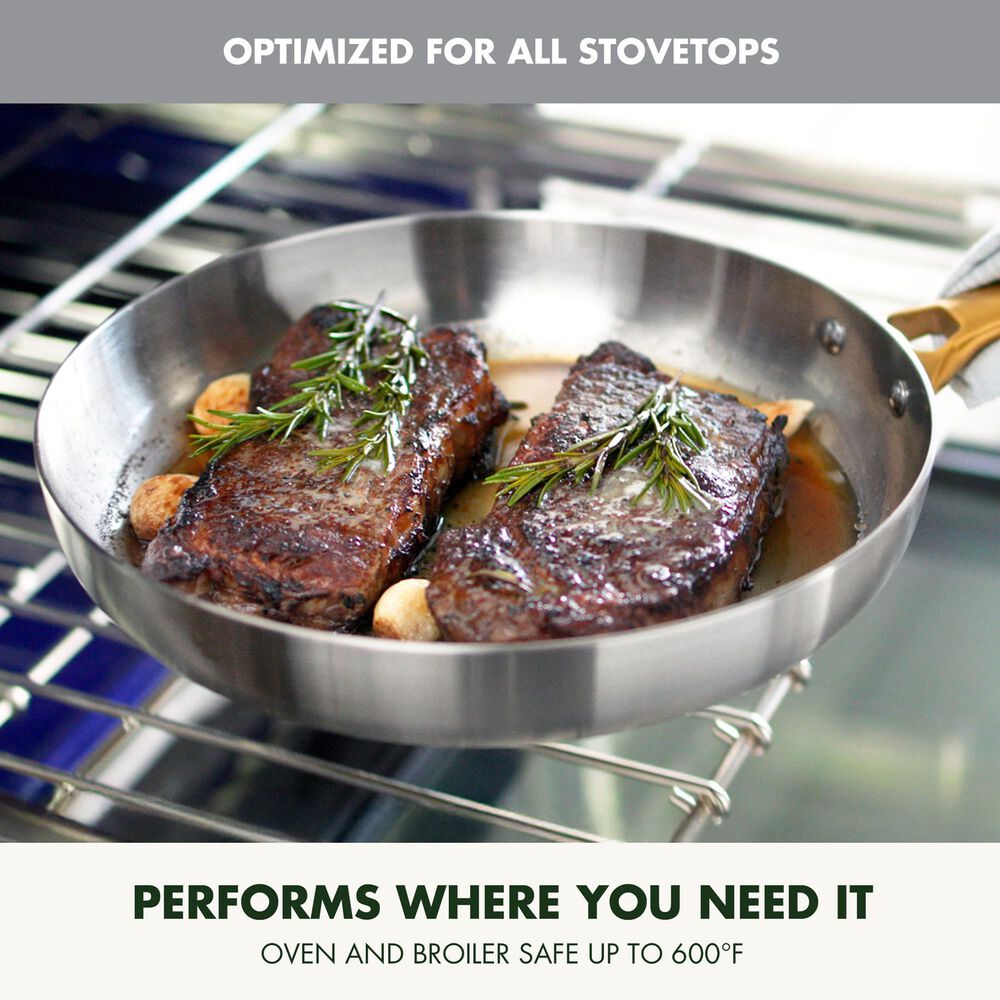 Green Pan Reserve 8" Open Frypan in Stainless Steel, , large