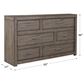 Riva Ridge Modern Loft 6-Drawer Dresser in Greystone, , large
