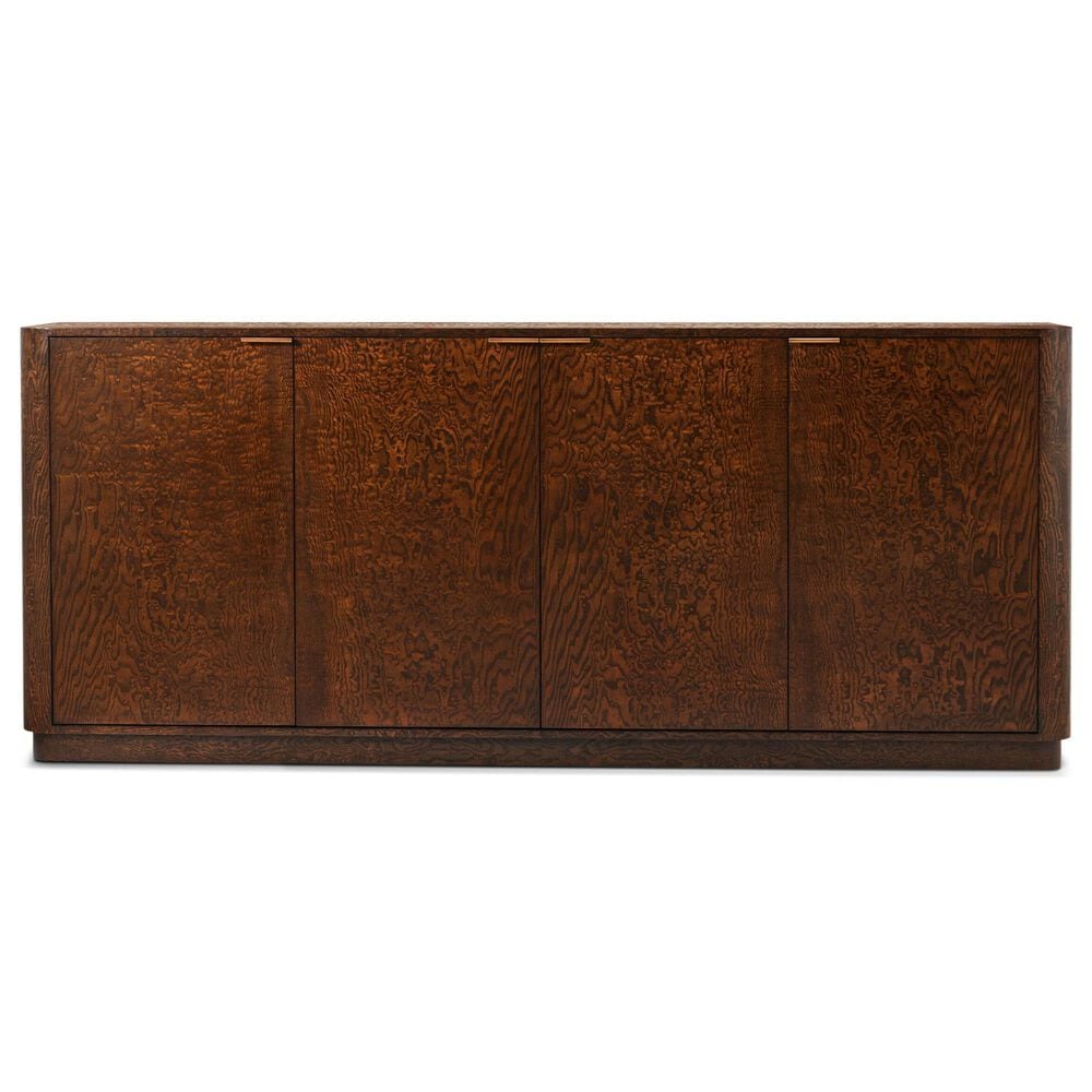 Theodore Alexander Kesden Sideboard in Pyramid Brown and Satin Brass, , large