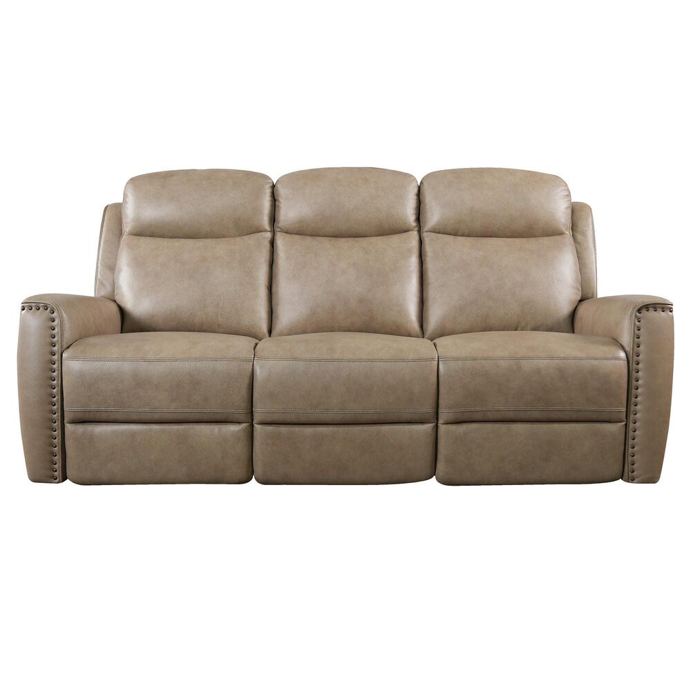 Bassett Douglas Leather Power Reclining Sofa in Wheat, , large