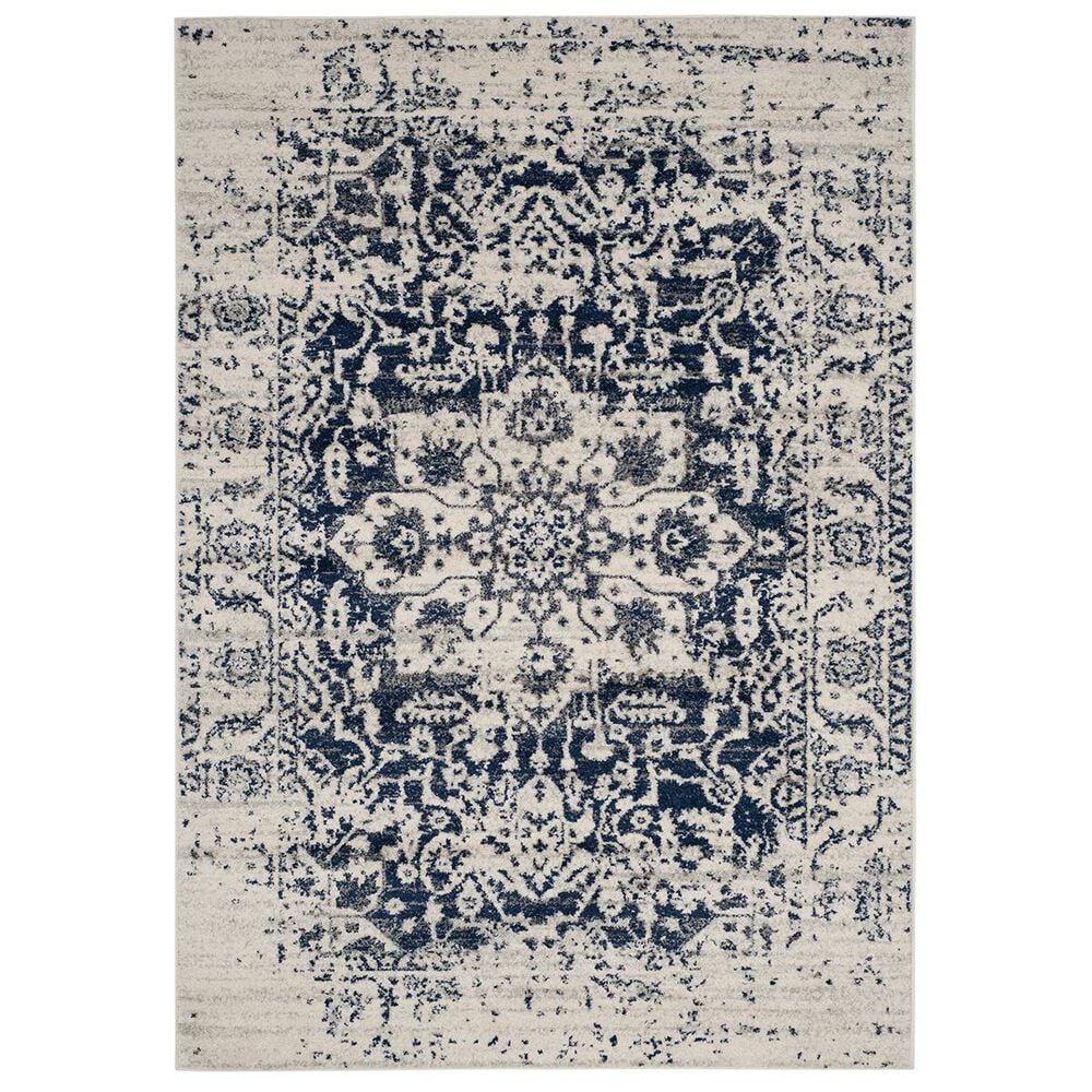 Safavieh Madison MAD603D-5 5"1" x 7"6" Cream/Navy Area Rug, , large
