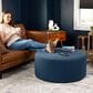 Jaxx Candler Boucle Fabric Ottoman in Navy, , large