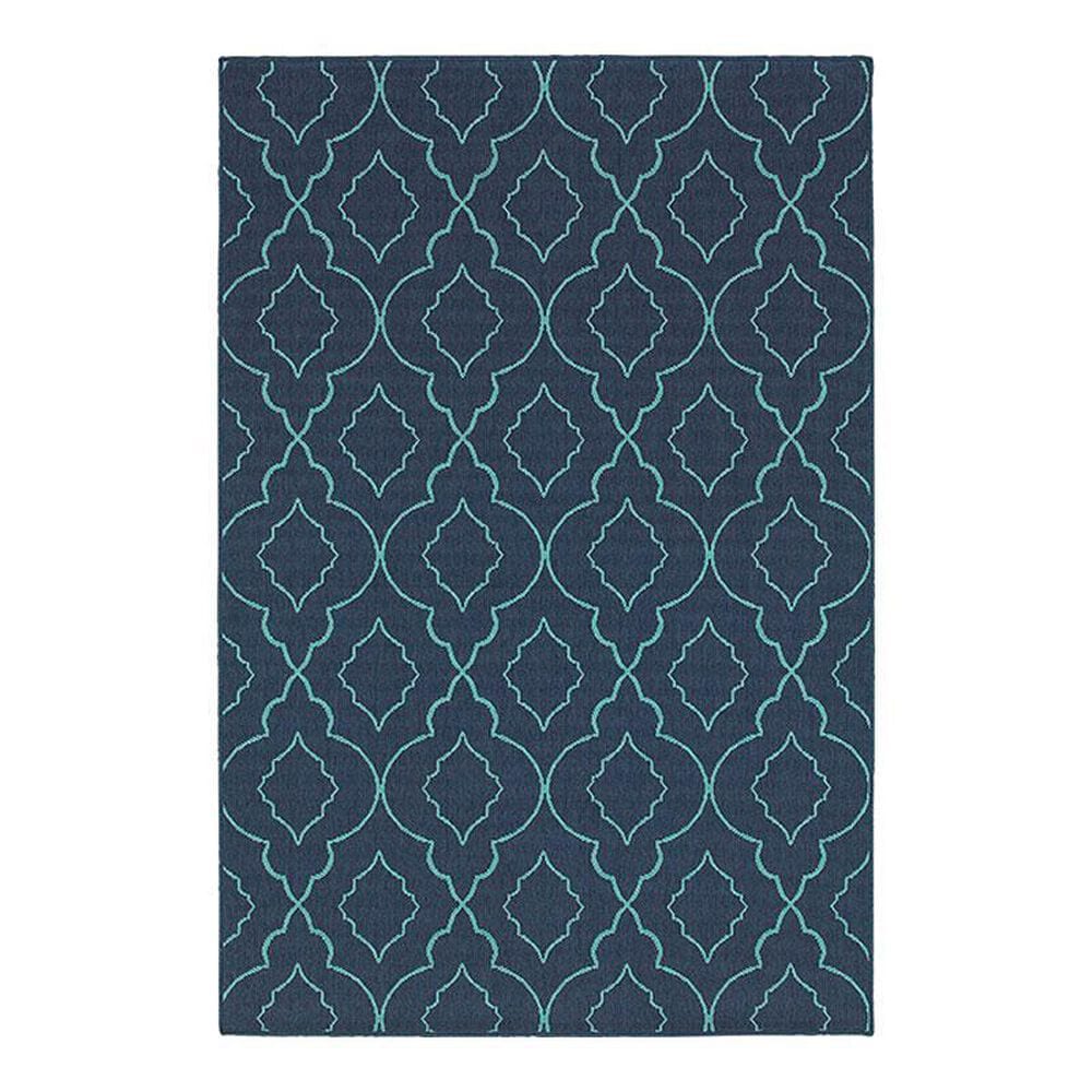 Oriental Weavers Meridian 7541B 2&#39;3&quot; x 7&#39;6&quot; Navy Runner, , large