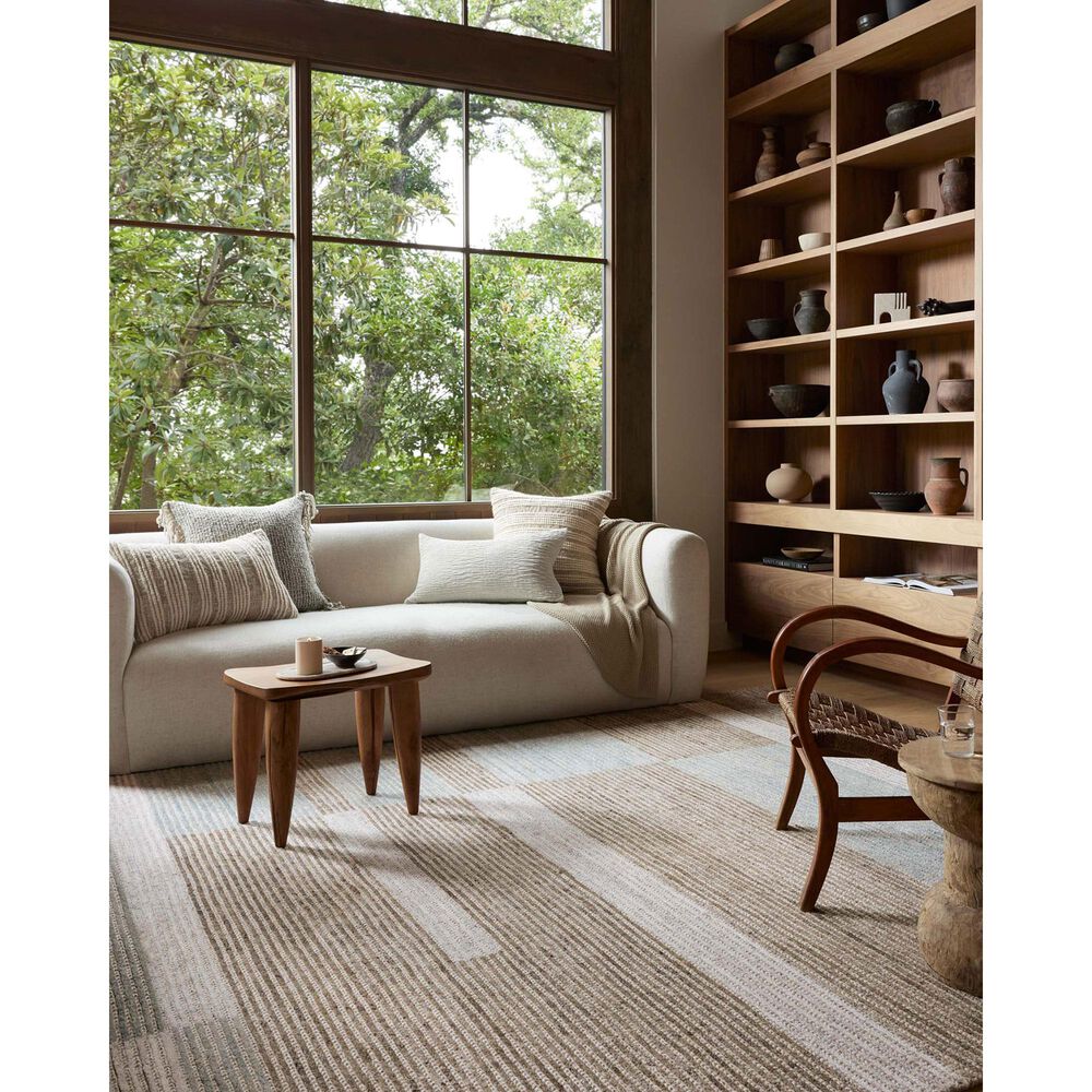 Loloi Stiles 5&#39; x 7&#39;6&quot; Tobacco and Lagoon Area Rug, , large