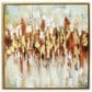 Maple and Jade 39" x 39" Abstract Framed Wall Art in Gold, Red, Brown, White and Gray, , large