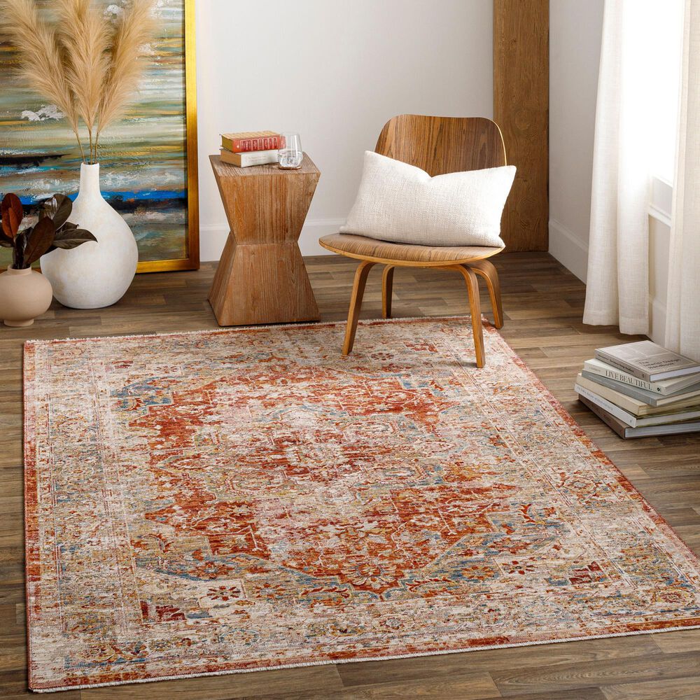 Surya Aspendos 10&#39; x 13&#39;11&quot; Rust, Burgandy, Dusty Pink, Dark Blue, Wheat, Taupe, Gray, Black and Cream Area Rug, , large