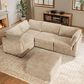 HOMLUX 5-Piece Mod Sectional with Chaise in Beige, , large