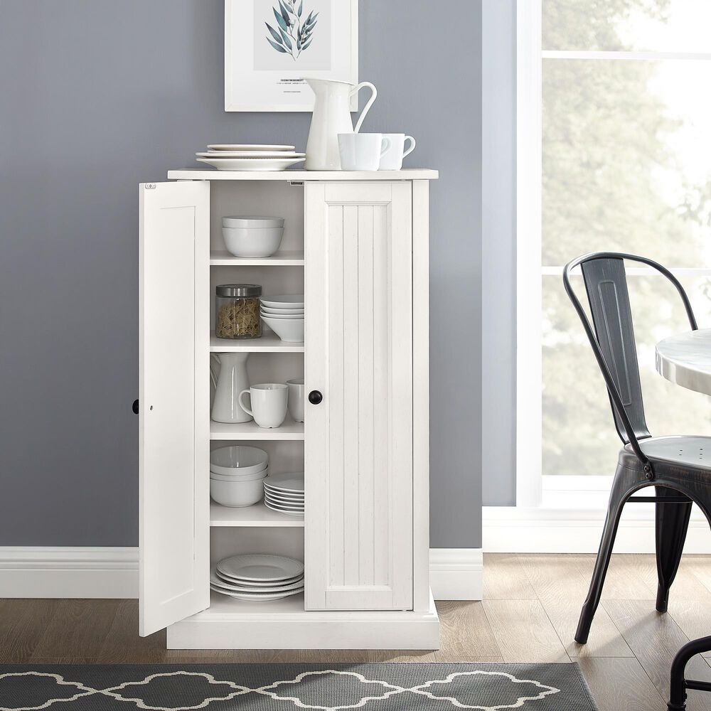 Crosley Furniture Seaside Accent Cabinet in White, , large