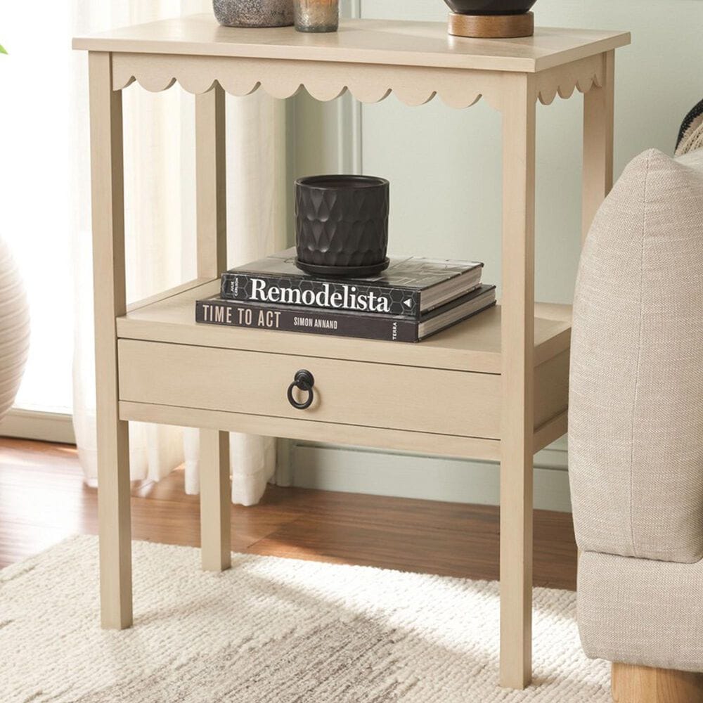Safavieh Haven Low Drawer End Table in Natural, , large