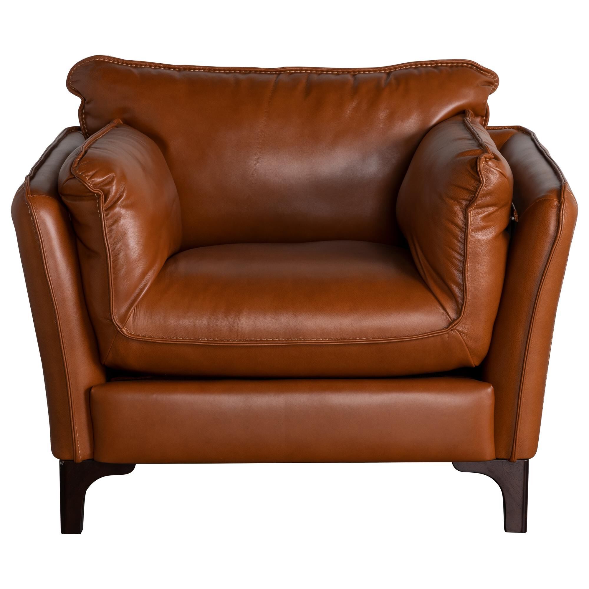 Sienna Designs Leather Accent Chair in Everest Caramel NFM