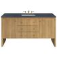 James Martin Vanities Hudson 60" Single Bathroom Vanity in Light Natural Oak with 3 cm Charcoal Soapstone Quartz Top and Rectangular Sink, , large