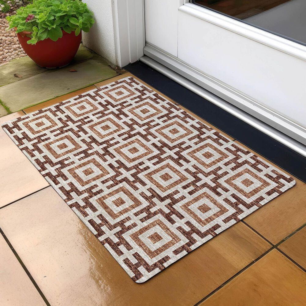 Dalyn Rug Company Marlo 1&#39;8&quot; x 2&#39;6&quot; Paprika Indoor/Outdoor Area Rug, , large