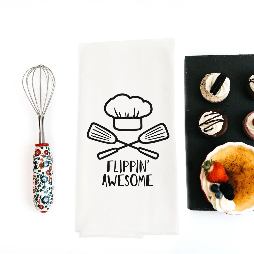 Wildwood Flippin" Awesome 30" x 30" Kitchen Towel in White, , large