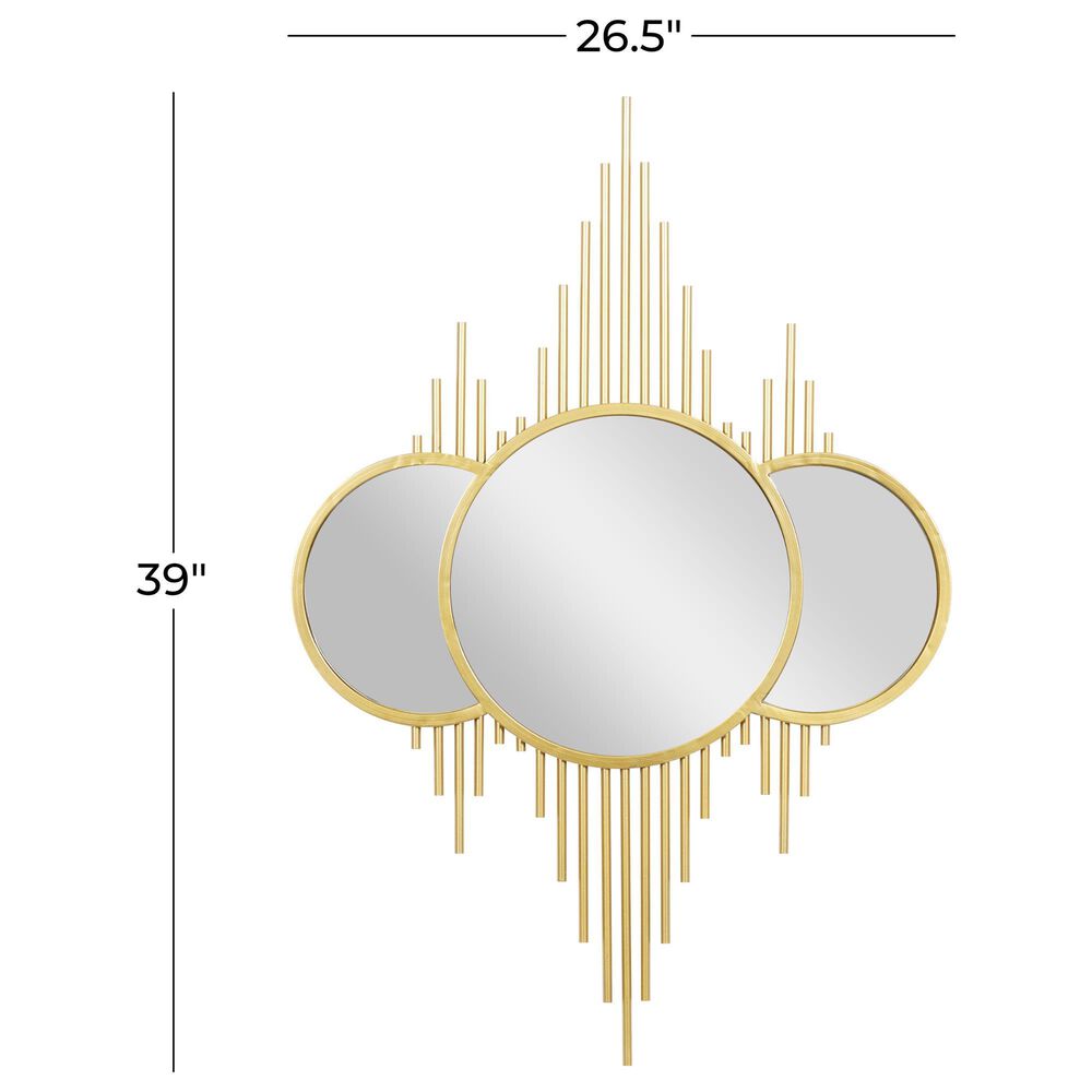 CosmoLiving by Cosmopolitan 27&quot; x 39&quot; Wall Mirror in Polished Gold, , large