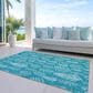 Dalyn Rug Company Wonderland WN21 5" x 7"6" Teal Indoor/Outdoor Area Rug, , large