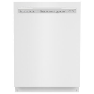 KitchenAid 24" Built-In Pocket Handle Dishwasher with 39 Decibel in White, , large
