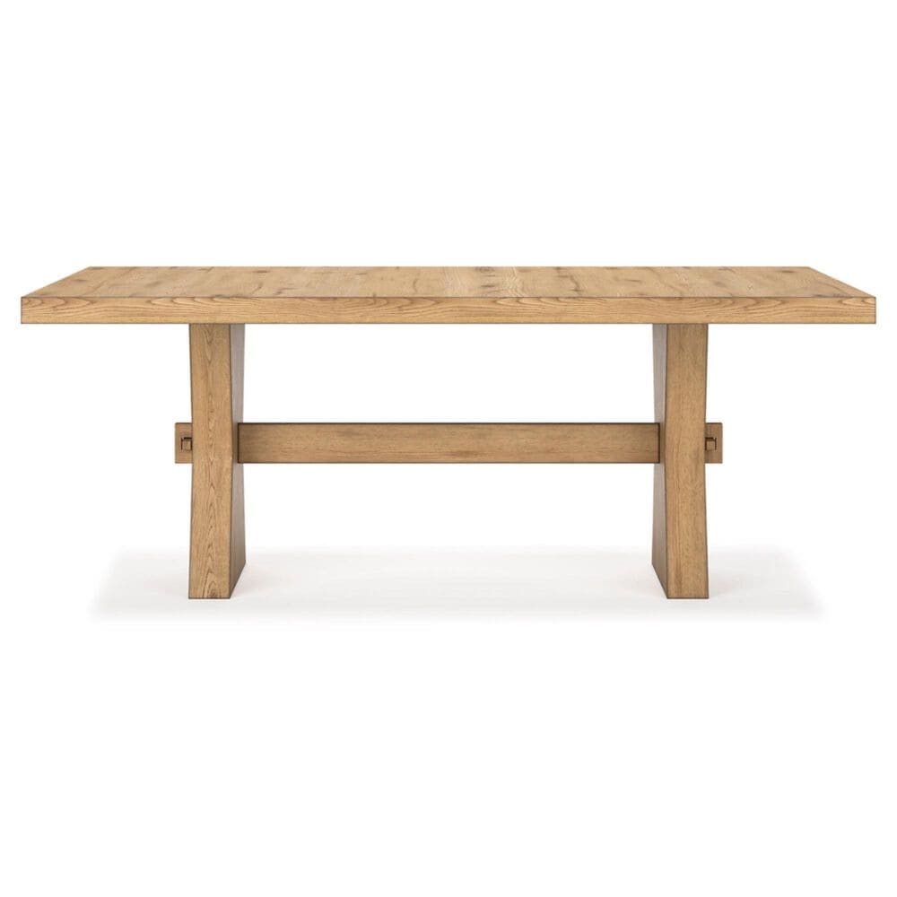 Millenium Galliden Trestle Dining Table in Brown, , large