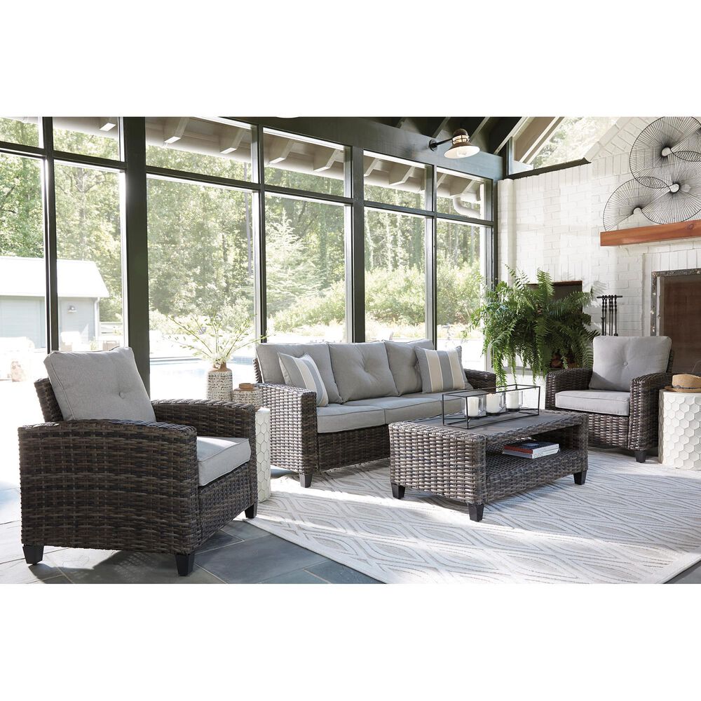 Signature Design by Ashley Cloverbrooke 4-Piece Conversation Set in Gray, , large