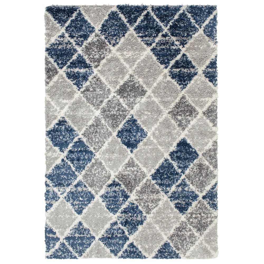 Central Oriental Castle Jax 5" x 7"3" Blue and Multicolor Area Rug, , large