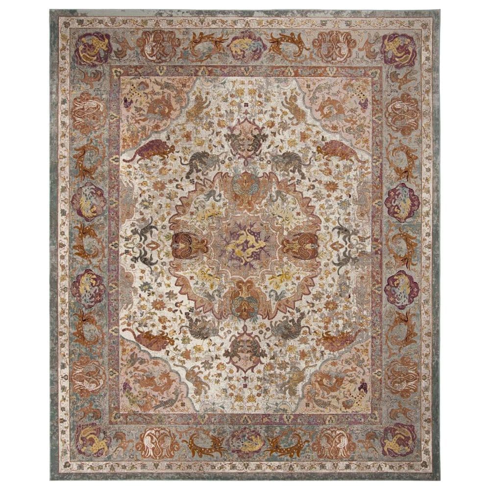 Safavieh Aria 8" x 10" Beige and Orange Area Rug, , large