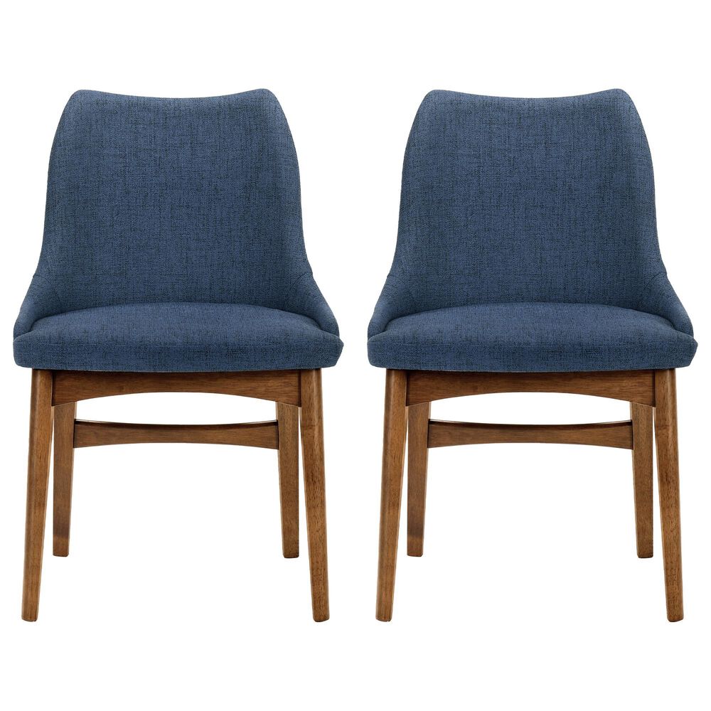 Blue River Azalea Dining Chair in Blue/Walnut &#40;Set of 2&#41;, , large