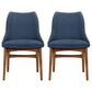 Blue River Azalea Dining Chair in Blue/Walnut (Set of 2), , large