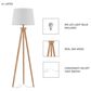 Timberlake Tripod Floor Lamp with LED Bulb in Natural, , large