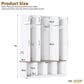 HOMLUX 4-Hook Hall Tree with 8-Door in White and Walnut, , large