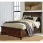 Millenium Porter Queen Sleigh Storage Bed in Rustic Brown, , large