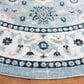 Safavieh Isabella ISA936M 6"7" Round Light Blue and Cream Area Rug, , large