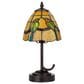 Cal Lighting 13" Tiffany Accent Lamp with Green and Cream Shade in Dark Bronze, , large