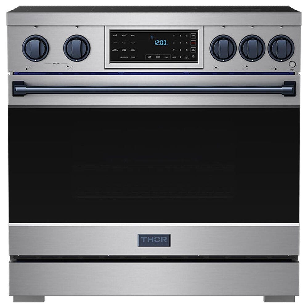 Thor Kitchen Gordon Ramsay 6 Cu. Ft. Professional Induction Range with Blue Handle Kit in Stainless Steel, , large